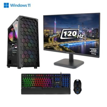 Prebuild PC | AMD Ryzen 5 5500GT| 16GB Ram | 500GB SSD | 500W SMPS | Acer EK240Y 24" LED | RGB Gaming Keyboard Mouse with 3 Year Warranty