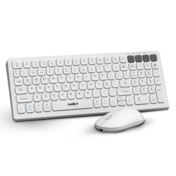 Frontech wireless keyboard & mouse combo | 2.4 Ghz |Transmission with built-in rechargeable battery |Multi-Device connection ( FT-1602A )