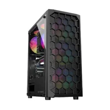 Ant Esports Elite 1120 RGB Mid-Tower Computer Case Gaming Cabinet - Black