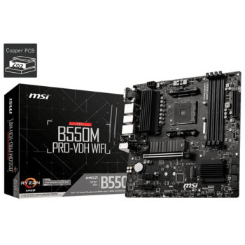 MSI B550M PRO-VDH WIFI Micro-ATX AM4 Gaming Motherboard