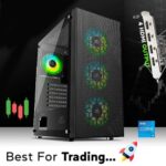 Best PC For Trading 4 Display Support |Intel Core i5 12400F | 8GB Ram | 500GB SSD | GT710 4 HDMI Graphics Card |1700 Socket Prebuild CPU Tower Assembled