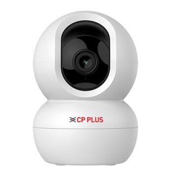 CP PLUS 3MP Full HD Smart Wi-Fi 360° View  CCTV Home Security Camera | Motion Detect | Night Vision | Supports SD Card, Alexa & Ok Google | 15 Mtr, White- CP-E38A