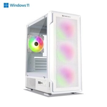 Gaming and Editing PC Build |AMD Ryzen 7 5700x | 8GB Ram DDR4 | 512GB SSD Gen 4 | AM4 Socket | GTX 1650 4GB DDR6 Graphics Card | 240MM Liquid Cooler Prebuild CPU Tower Assembled