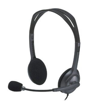 Logitech H111 Wired On Ear Headphones With Mic -Black