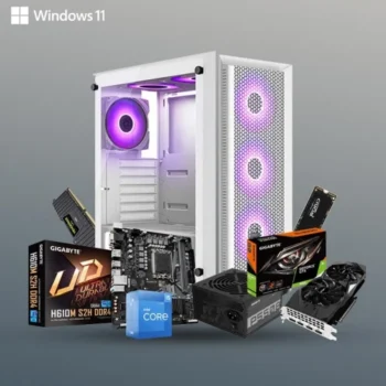 Prebuild PC | Intel Core i5 12400f | 8GB DDR4 Ram | 500GB Nvme SSD | 550W SMPS |GTX 1650 4GB Graphics Card | RGB Gaming Cabinet with 3 Year Warranty