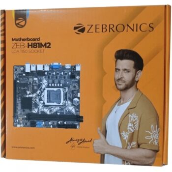 ZEBRONICS ZEB-H81M2 with PCIE M.2 / NVMe Slot LGA 1150Socket Micro-ATX Intel H81 Express Chipset DDR3 Motherboard for Desktop