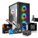 Best PC For Trading 4 Screen Support | Intel Core i5 12400F | 16GB Ram | 512GB SSD | GT710 4 HDMI Graphics Card |1700 Socket Prebuild CPU Tower Assembled